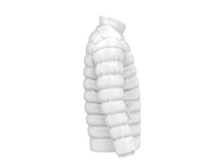 Full sleeve puffer jacket mockup template for design presentation. © devrawat21