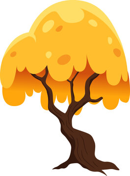illustration of a tree fall season