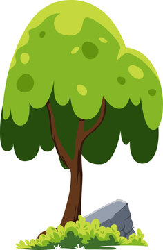 tree with green leaves illustration