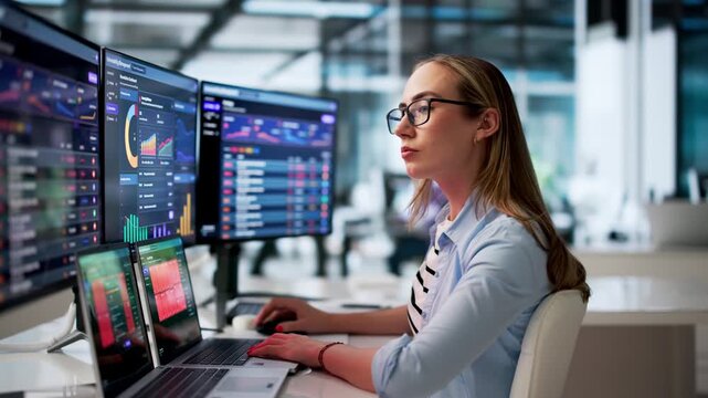 Cybersecurity Analyst Using Computer