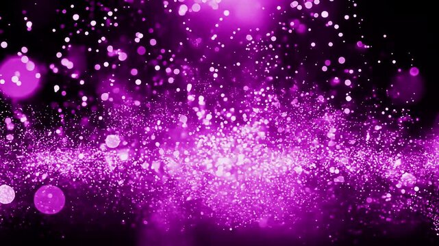 Falling Purple Glitters Stage Background 4k Video