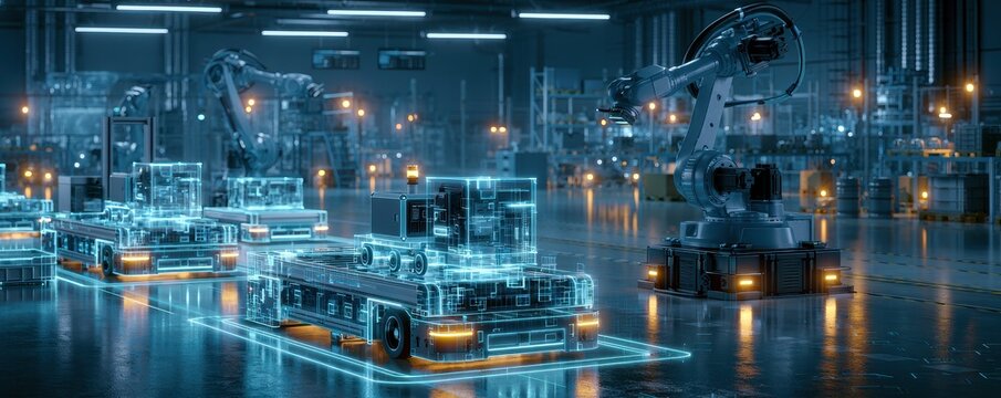 machine links factory efficiency business warehouse robotics and operations through management driven productivity