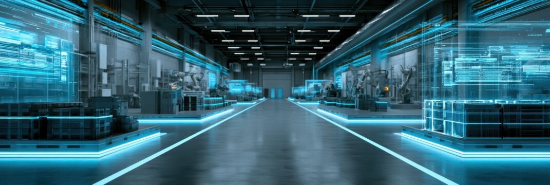 warehouse links business factory operations efficiency robotics and machine through planning driven communication