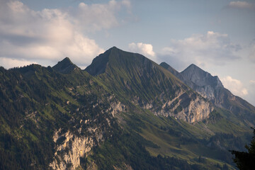 Fototapeta premium Morgenberghorn and Surrounding Peaks in the Bernese Alps, Switzerland (Alpen, Morgenberghorn)