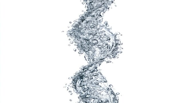 Abstract Vertical Flow of Bubbles and Water Droplets.