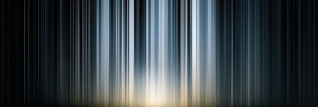 Abstract vertical light streaks with a bright glow at the bottom.