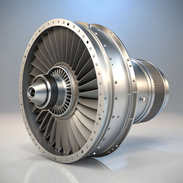 3d rendered industrial turbine engine component