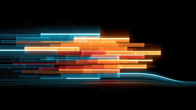 Abstract Light Streaks Motion Blur Background.
