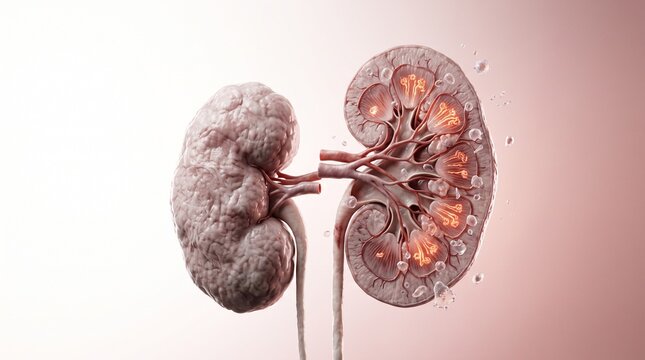 Chronic Kidney Disease Medical Illustration