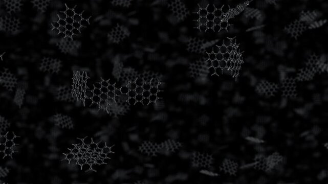 Graphene Nanoplatelets zoom in. This 3D animation zooming into graphene nanoplatelets can also be used in reverse if you need to zoom out.