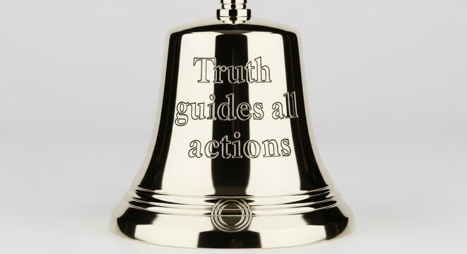 Clean Resonant Bell with Truth Guides All Actions Inscription