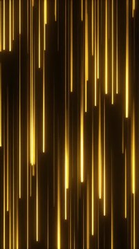Falling Golden Light Lines Abstract Background Generative AI