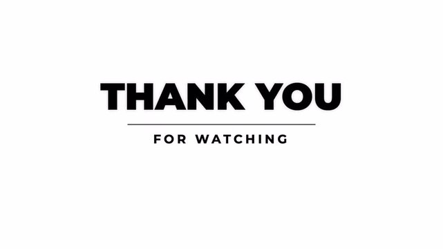 Outro Animation Featuring Thank You For Watching Text For Video End Screens 4k video