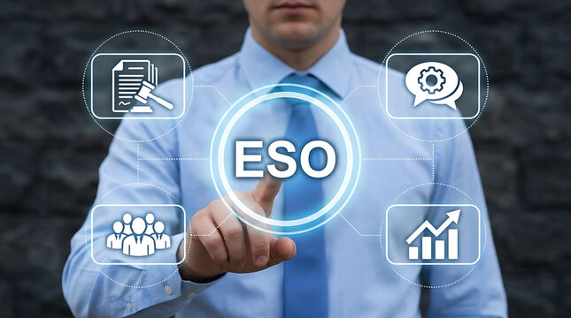 ESO Enterprise Services Optimization Business Process Management Digital Interface Concept