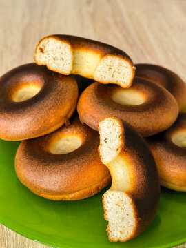 Fresh Keto Donut Showing Airy Interior Texture