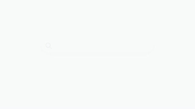 Minimalist white search bar interface animation with blinking cursor and magnifying glass icon
