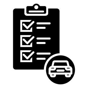 Vehicle inspection icon vector. Car maintenance illustration sign. Inspection symbol. Service logo or mark.