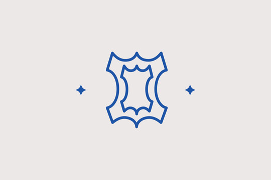 Leather pelt line icon for tannery workshop. Vector illustration for leather goods studio, footwear repair, fashion designer, craft.