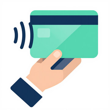 Human Hand Contactless Payment NFC Icon