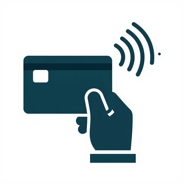 Human Hand Contactless Payment NFC Icon