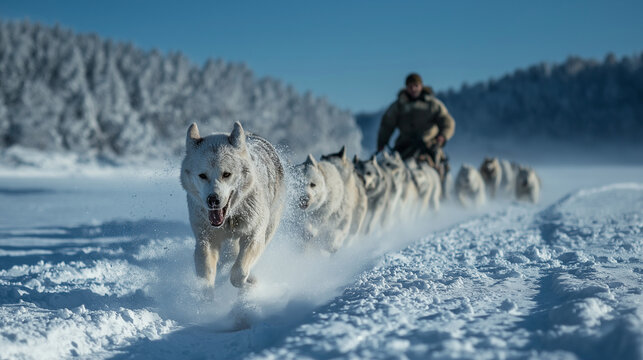 Dog Sled Snow Travel Arctic