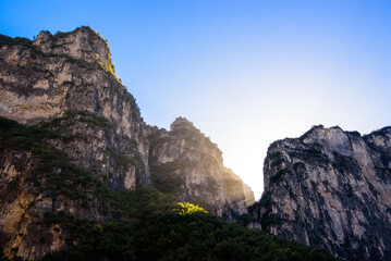 Fototapeta premium Natural Scenery of the Southern Taihang Mountains in Lingchuan, Jincheng, Shanxi, China