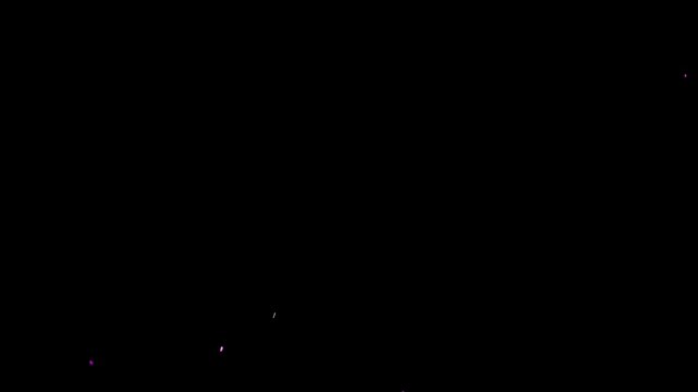 Falling Purple Glitters Background 4k Video