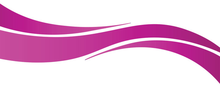 Flowing purple waves and bars with gold gradients for borders or fancy footnotes on certificates, banners