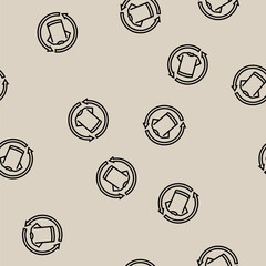 Fototapeta premium clothing swap thrift driven fashion vector line seamless pattern clothing swap thrift driven fashion sign illustration