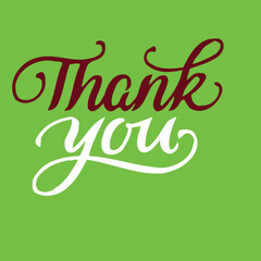 Fototapeta premium Minimal Thank You Vector Typography Template