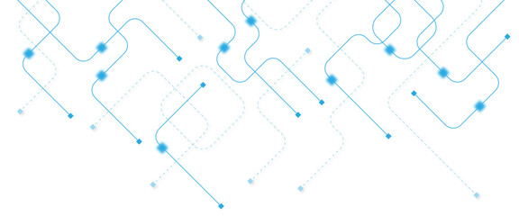 Obraz premium Abstract futuristic technology background. Technology background with crossed lines and dots.