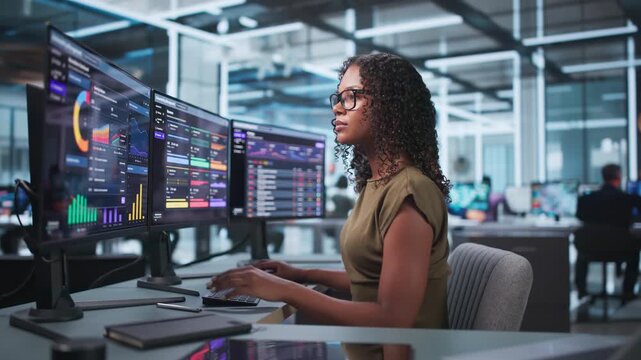 Cybersecurity Analyst Scans Computer For Threats