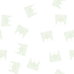 Obraz premium cathedral building vector glyph seamless pattern cathedral building sign illustration