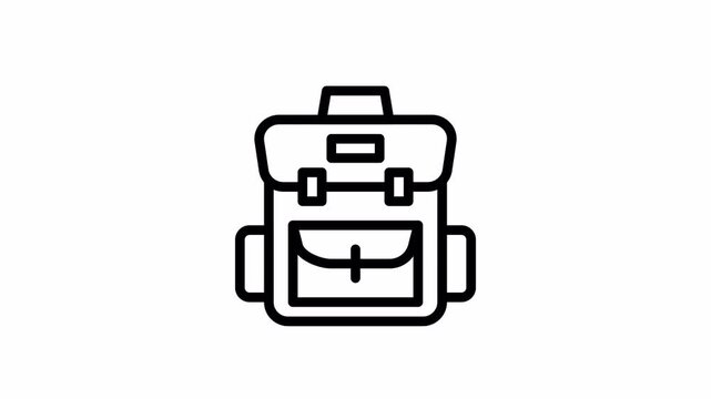 Backpack minimalist stroke animation