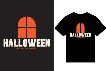 halloween haunted house t shirt design images, halloween t shirt design images, happy halloween t shirt design images, halloween t shirt design vector illustration for print.