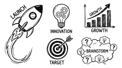 Fototapeta premium Creative Business Innovation and Growth Concept Illustration.