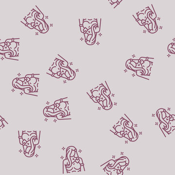 aphrodite greek god mythology vector line seamless pattern aphrodite greek god mythology sign illustration