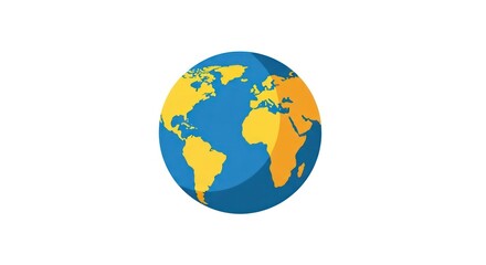Fototapeta premium Globe Earth Planet World Map Illustration.