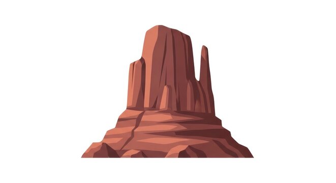 Red rock formation desert landscape scene.