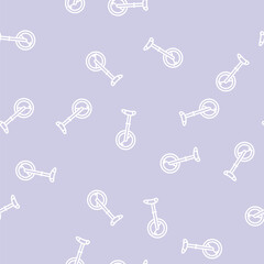 monowheel bicycle vector line seamless pattern monowheel bicycle sign illustration © vectorwin