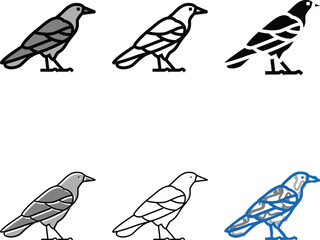 Fototapeta premium crow bird color modern icon vector. crow bird sign. isolated symbol