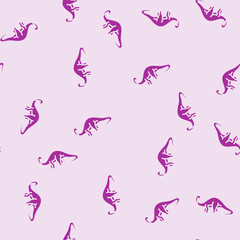 Fototapeta premium diplodocus dinosaur animal vector glyph seamless pattern diplodocus dinosaur animal sign illustration