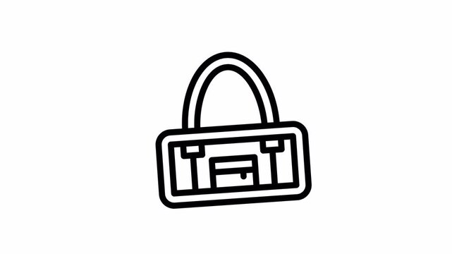 Duffel Bag minimalist stroke animation