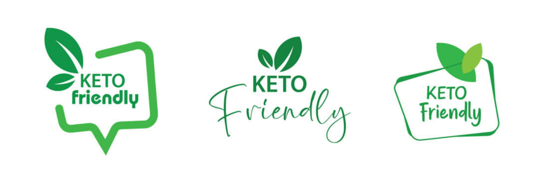 keto friendly sign on white background