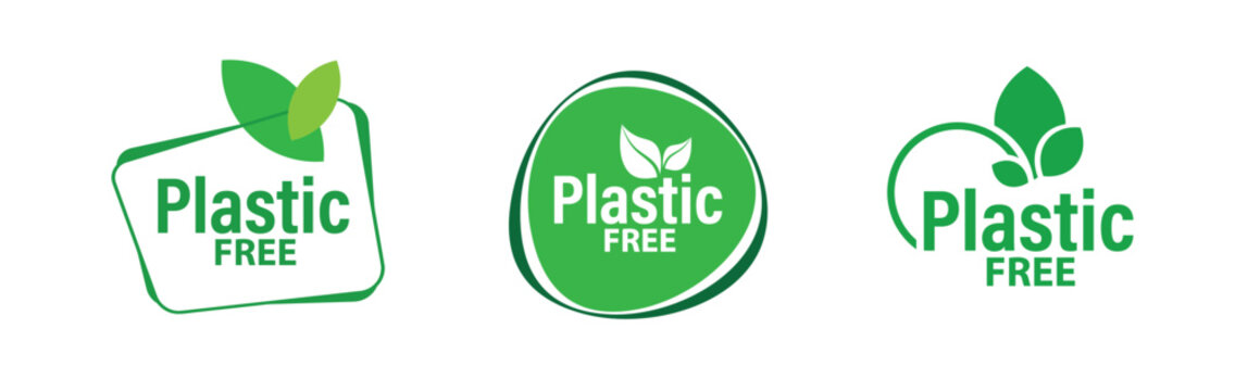 plastic free icon on white background