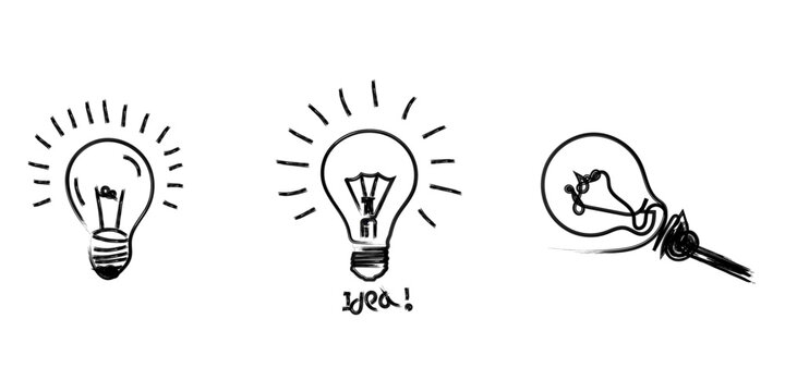 Creative Light Bulb Idea Icon Symbol Representing Innovation, Energy, Bright Inspiration and Business Solution Concept Vector Illustration.