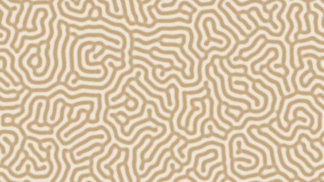 Beige organic turing pattern morphing slowly, biological seamless loop background