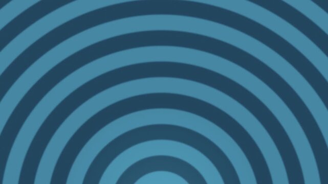 Blue retro groovy arches flowing outward, seventies seamless loop background