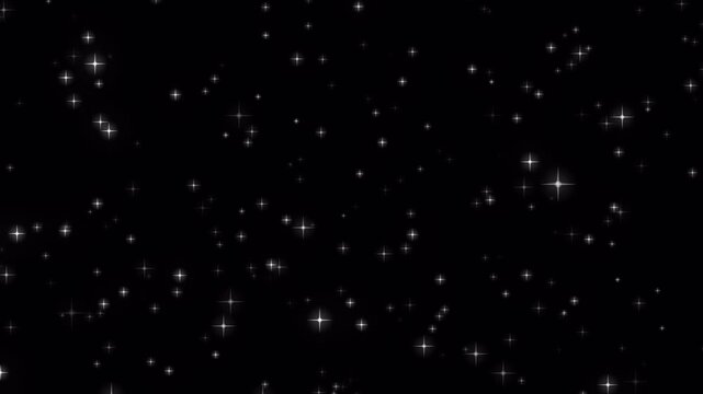 Sparkling Stars Background Animation, Twinkling Star Field, Glitter Particle Overlay