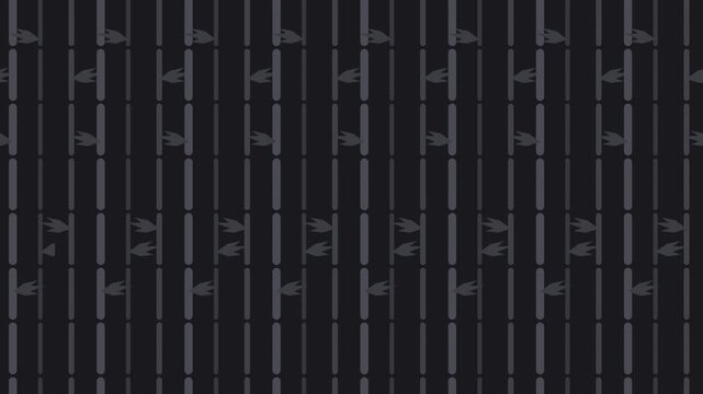 Black japanese bamboo grove pattern scrolling, traditional seamless loop background